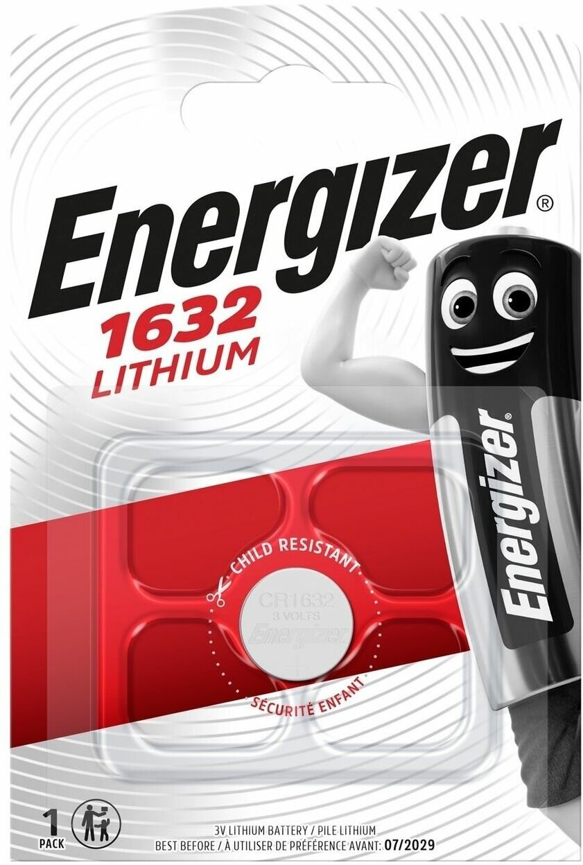 Батарея Energizer CR1632 3V Lithium 1шт.