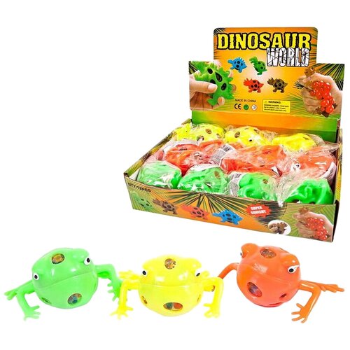 Игрушка-мялка Junfa toys Dinosaur World Лягушка, разноцветный