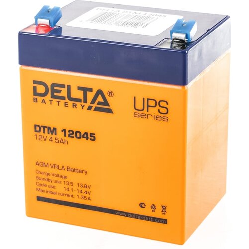 DELTA Battery DTM 12045, 2 шт. 12В 4.5 А·ч аккумулятор delta dtm 12045 12v 4 5ah