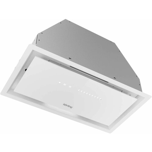 Встраиваемая кухонная вытяжка на 60 см Korting KHI 6997 GW белая 5 скоростей производительность 950 м3час сенсор дыма и пара LED подсветка 37990₽