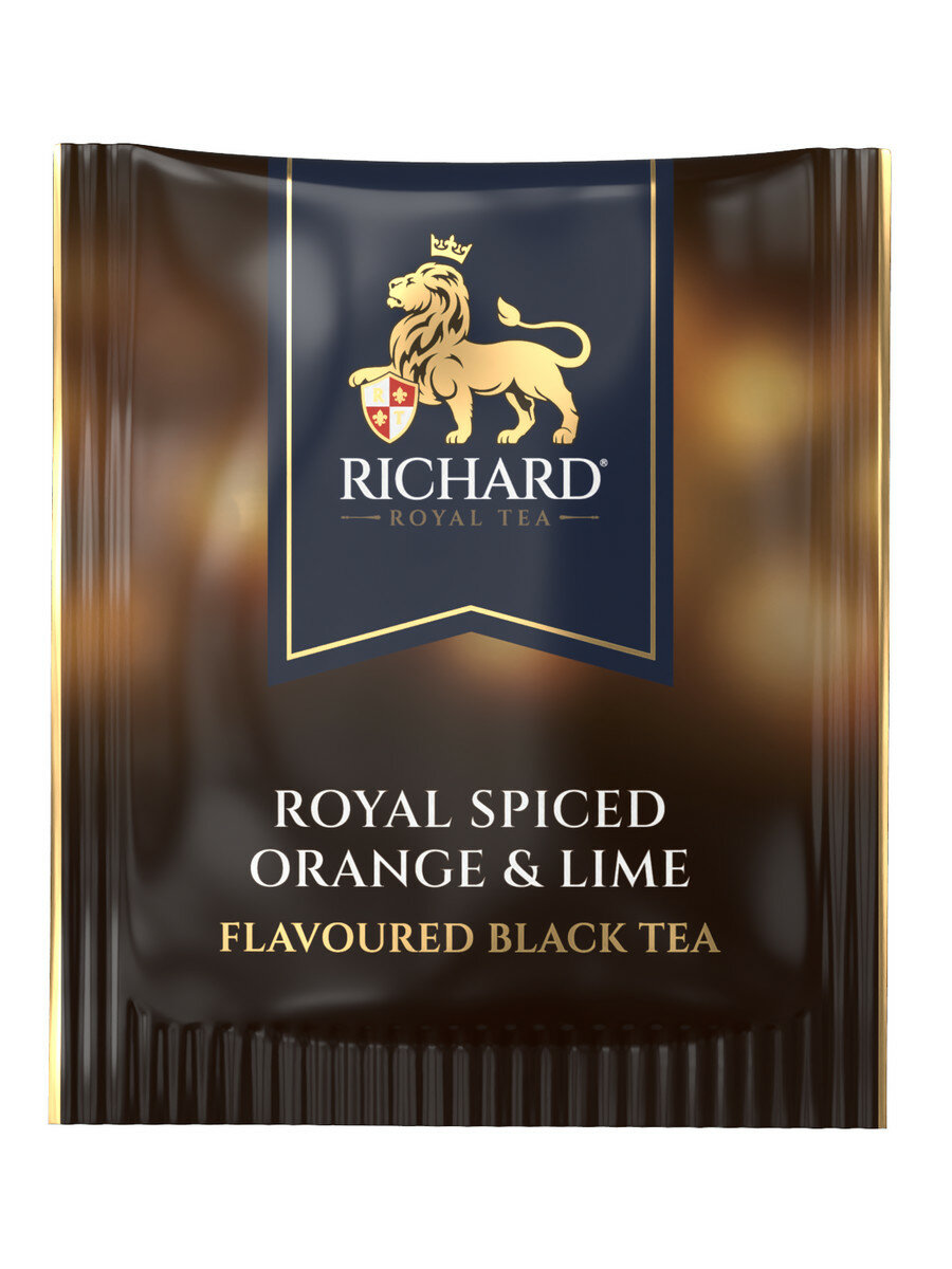Чай Richard "ROYAL SPICED ORANGE & LIME" чай чёрный ароматизированный в формате 25 саш. - фотография № 7