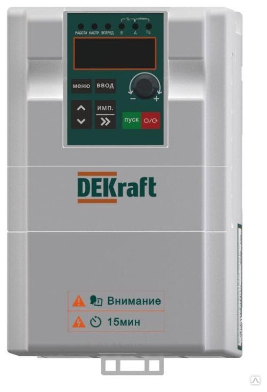 Преобразователь частоты DEKraft с тормозным модулем DEKV060G1R5T4B