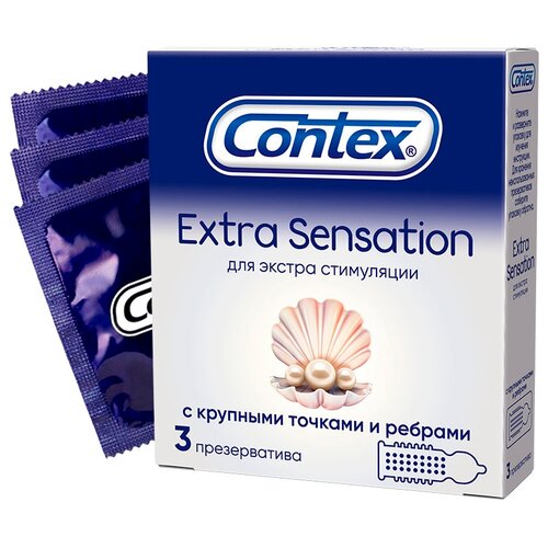 Презервативы Contex Extra Sensation, 3 шт. презервативы contex extra sensation 12 шт