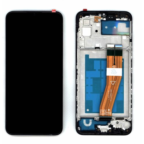 Дисплей для Samsung Galaxy A03 SM-A035F черный с рамкой дисплей для samsung sm a035f galaxy a03 модуль в сборе с тачскрином