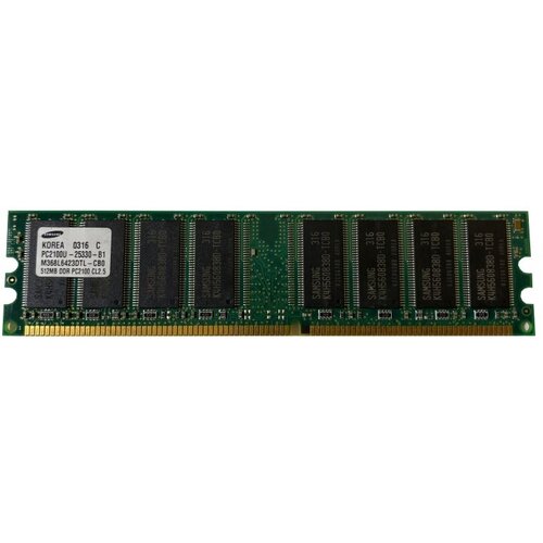 Оперативная память Samsung DDR 266 МГц DIMM M368L6423DTL-CB0 оперативная память samsung 512 мб ddr 266 мгц sodimm cl2 5 m470l6423dn0 cb0