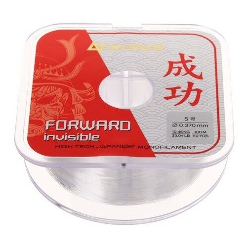 фото Леска nisus forward invisible, диаметр 0.370 мм, тест 10.45 кг, 100 м, прозрачная 9661068