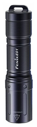 Фонарь Fenix E01 V2.0, черный, E01V20BLK