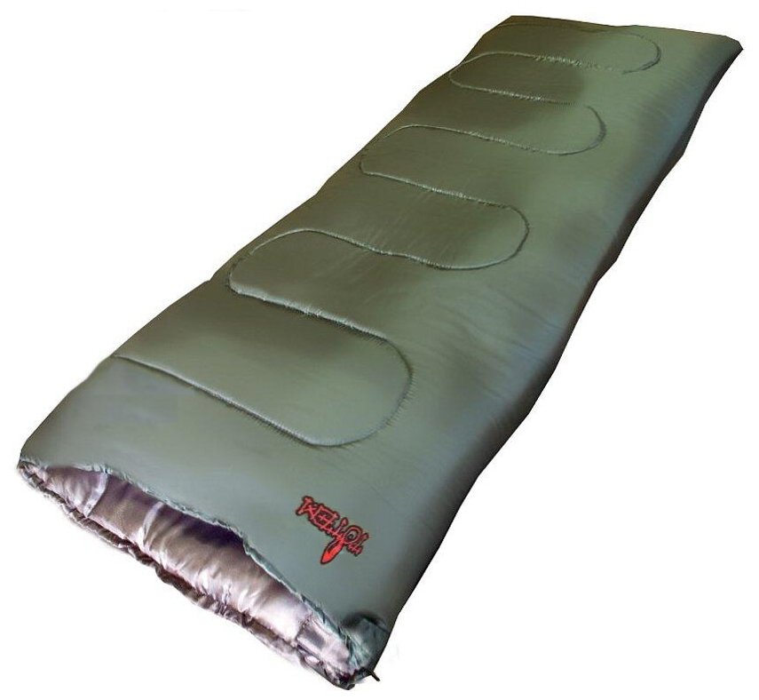 Спальный мешок Totem Woodcock XXL, оливковый/морская волна, молния с правой стороны