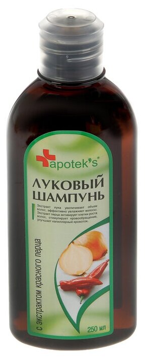 Mirrolla Шампунь Apotek`s луковый с экстрактом красного перца, 250 мл