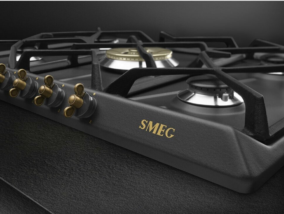 Газовая варочная панель SMEG , независимая, антрацит - фото №4