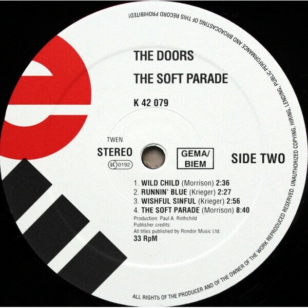 Doors Soft Parade Виниловая пластинка Warner Music - фото №11