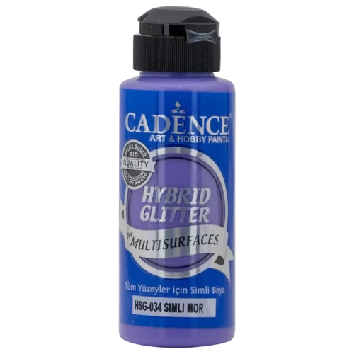 Акриловая краска Cadence Hybrid Glitter Acrylic Paint. Purple HSG-034