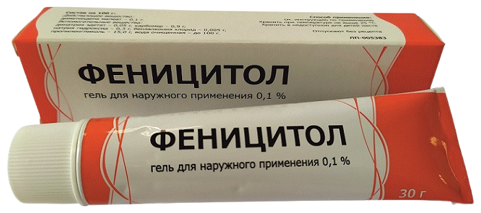 Феницитол гель д/нар. прим., 0.1%, 30 мл, 30 г