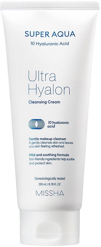 MISSHA Super Aqua Ultra Hyalron Cleansing Cream Крем для лица очищающий, 200 мл