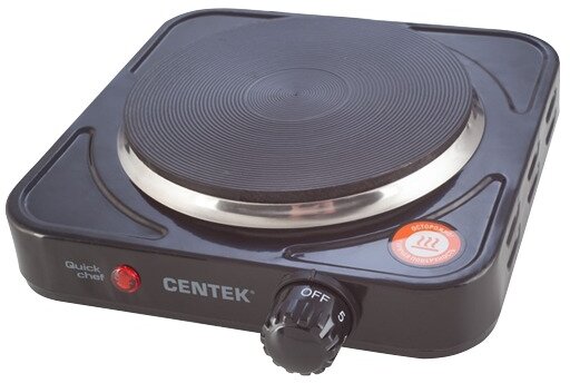 Плитка электрическая CENTEK CT-1506 Black (1 конфорка, чугун)