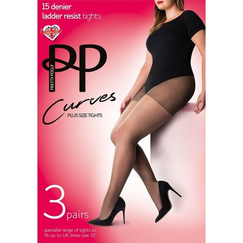 Колготки  Pretty Polly набор из 3 колготок plus size, 15 den, 3 шт., размер 4XL, серый