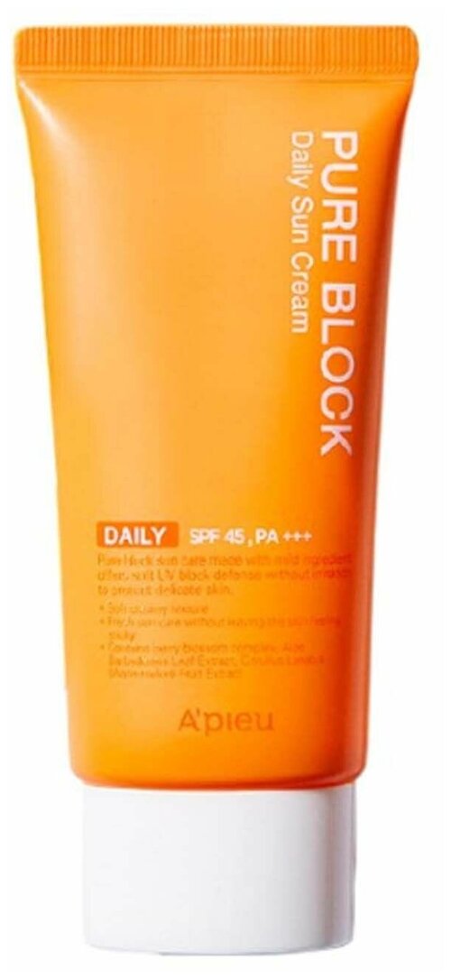 APIEU крем Pure Block Natural Daily Sun SPF 45, 50 мл