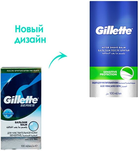 Бальзам после бритья Gillette Series Sensitive Skin, для чувствительной кожи,100 мл - фото №9