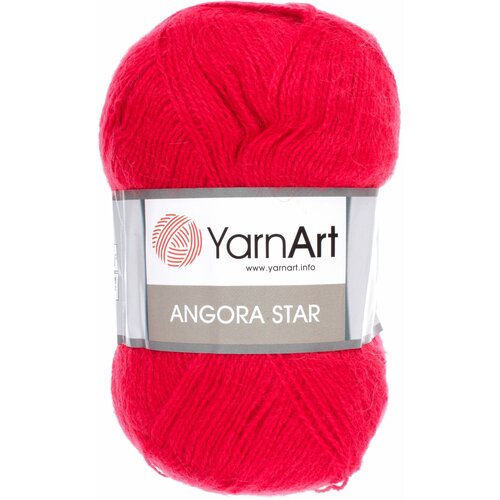 Пряжа Yarnart Angora Star красный (156), 20%шерсть/80%акрил, 500м, 100г, 3шт