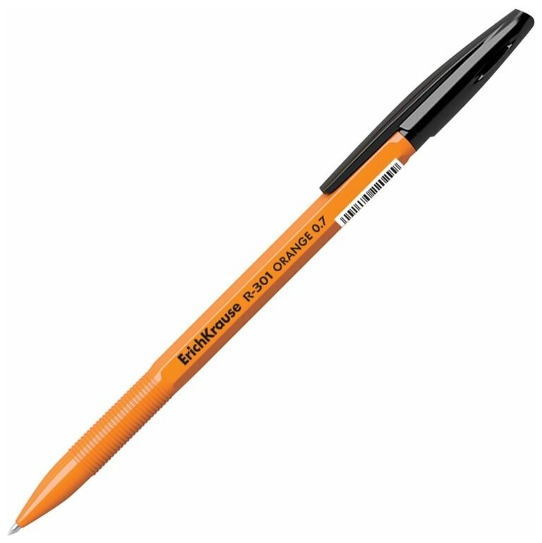 Ручка шариковая Erich Krause R-301 Orange 0.7 Stick коробка 50 шт. - фото №1