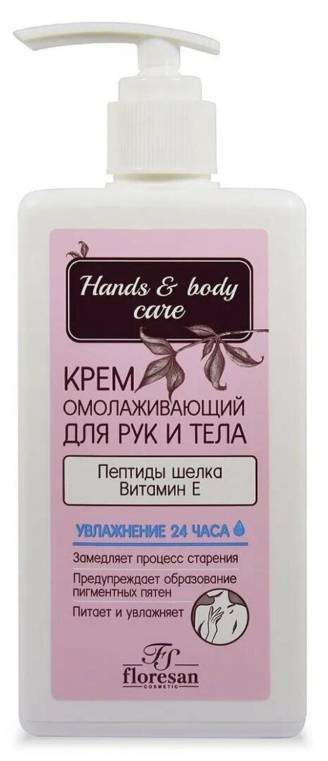 Floresan Крем для рук омолаживающий Hands & body, 250мл/