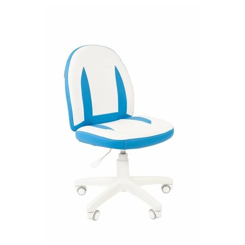 фото Компьютерное кресло chairman kids 122 детское, обивка: искусственная кожа, цвет: белый/голубой