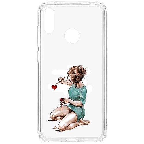 фото Чехол на huawei y7 2019 kruche print рисуя любовь
