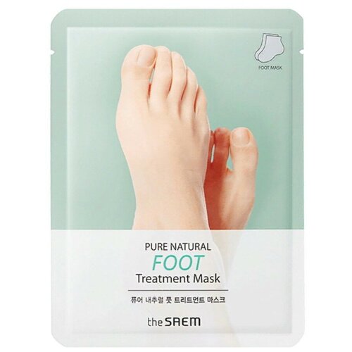 The Saem Маска-носочки для ног Pure Natural Foot Treatment Mask, 8 мл, 16 г