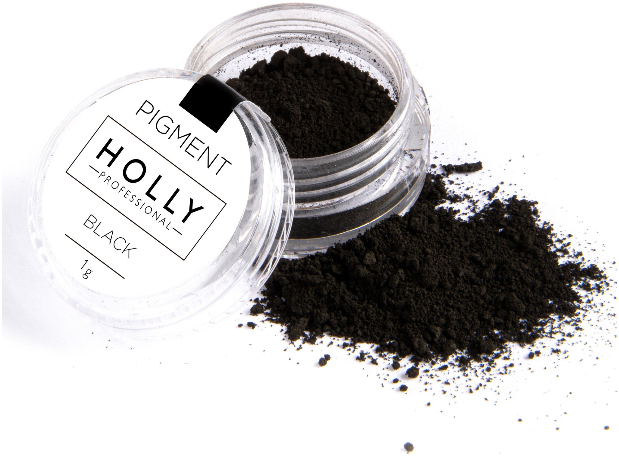 Holly Professional Рассыпчатые тени - минеральный косметический пигмент Pigment Black