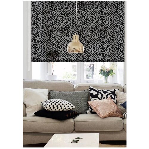 фото Рулонная штора эскар миниролло heyli (черный), 90х160 см