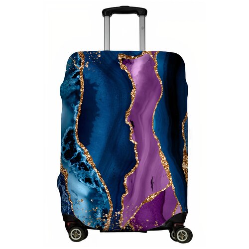 фото Чехол для чемодана "синяя фольга" размер l lejoy