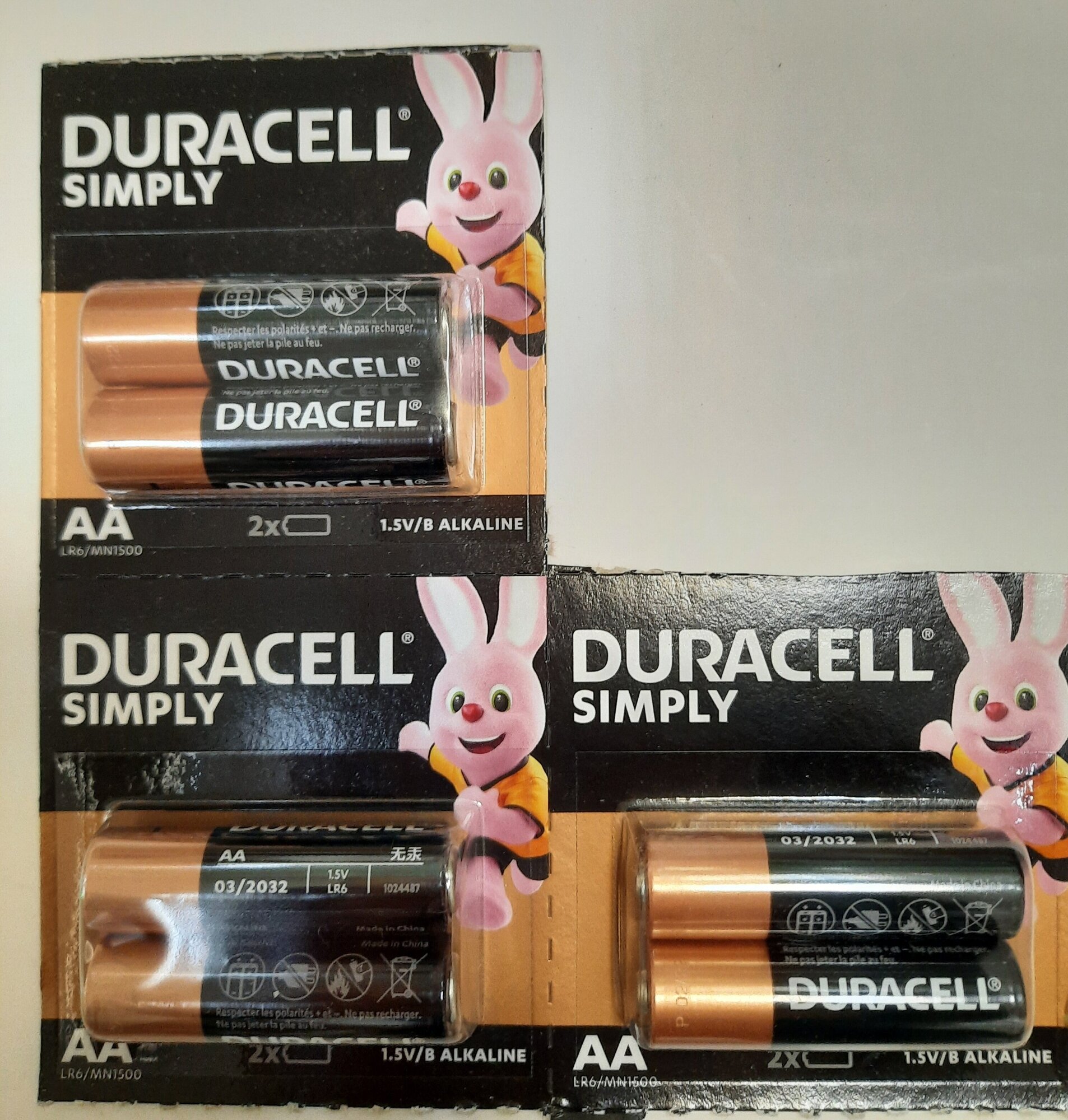 Батарейки DURACELL LR6 по 2 на блистере SIMPLY по 6 шт.