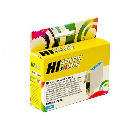 Картридж Hi-Black HB-T0732, 335 стр, голубой печатающая головка f185000 epson me1100 me70 me650 c110 c120 c10 c1100 t30 t33 t110 t1100 t1110 sc110