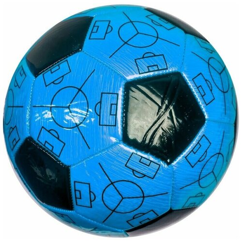 Мяч футбольный №5 Meik синий PVC 2.6, 310-320 гр, машинная сшивка Спортекс C33387-1