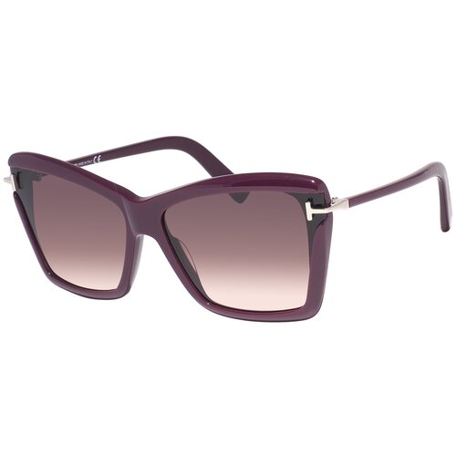 фото Солнцезащитные очки tom ford, бабочка, оправа: пластик, градиентные, для женщин, фиолетовый