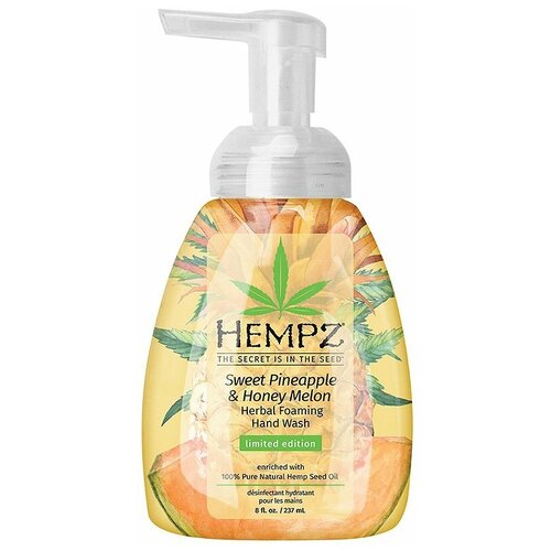 HEMPZ HERBAL Hand Wash Sweet Pineapple & Honey Melon - Гель-мусс увлажняющий для рук Ананас и Медовая Дыня 236мл