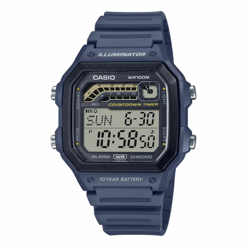 Наручные часы CASIO Casio WS-1600H-2A, черный, синий