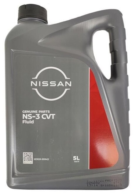 Nissan (5l) Cvt Fluid Ns-3_жидкость Гидравлическая Акпп! Синт Cvt Ns-3 NISSAN арт. KE90999943