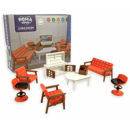 Набор мебели Koala Town Гостиная, 9 предметов набор деревянной мебели гостиная 9 предметов наша игрушка tnwx 6171