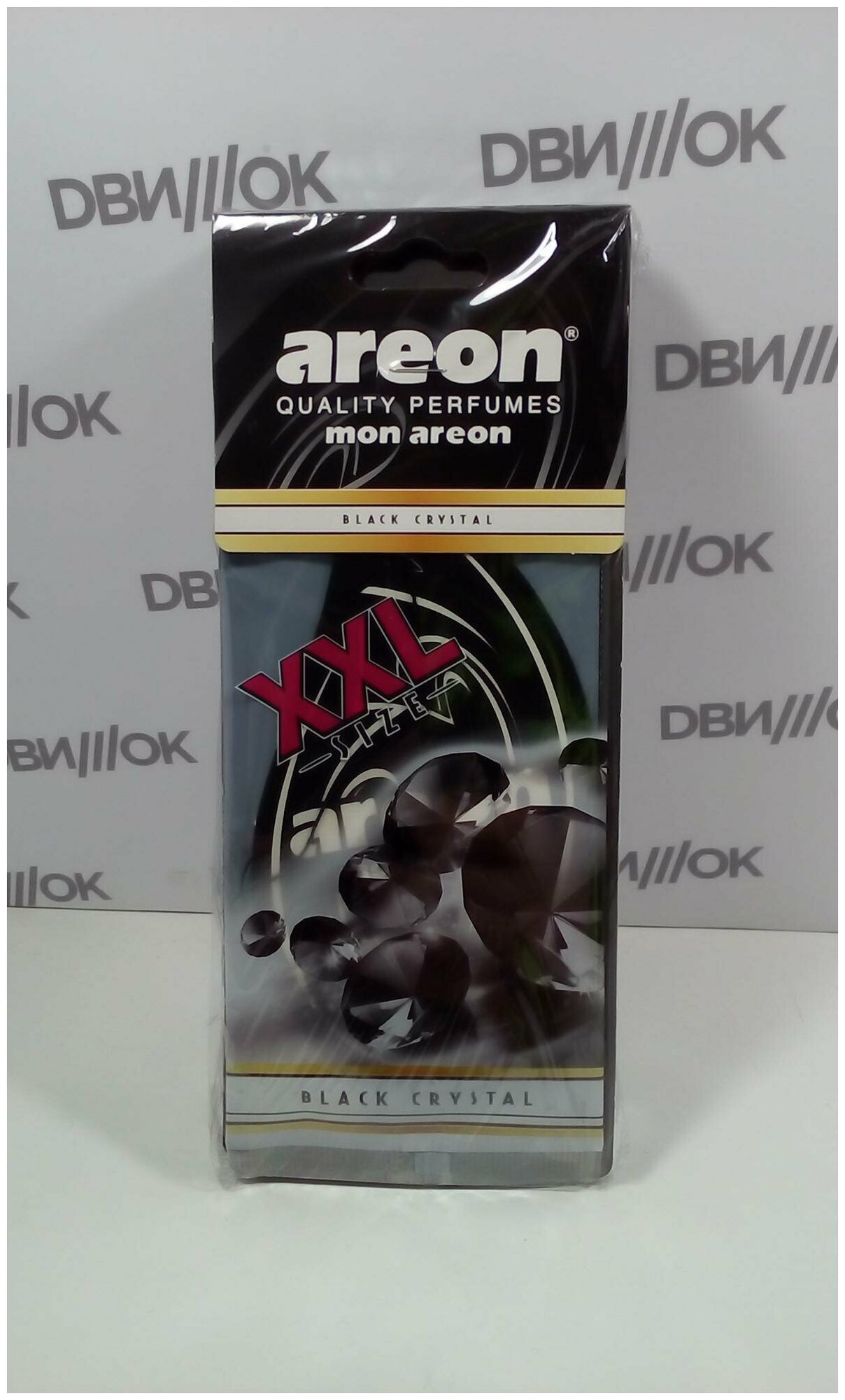 Автомобильный ароматизатор Areon MON AREON XXL Black Crystal/Черный кристал, подвесной картон 704-064-315