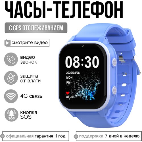 Wonlex Детские часы Wonlex CT19 4G с GPS видеозвонком и кнопкой SOS Черный 450000₽