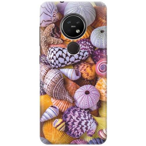 фото Re:paчехол - накладка artcolor для nokia 6.2 / 7.2 с принтом "разноцветные ракушки"