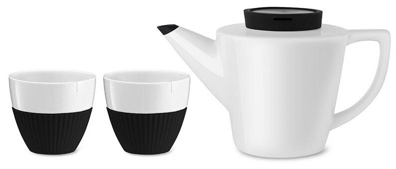 VIVA Scandinavia Infusion™ Чайный набор 3 предмета, фарфор, черный