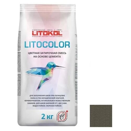 Затирка Litokol Litocolor, 2 кг, L.13 графит