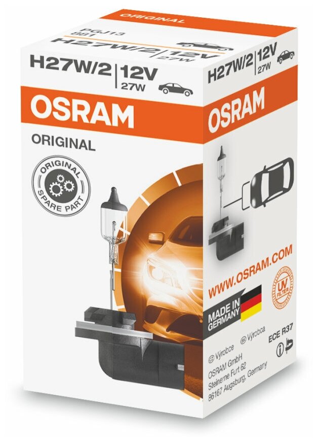 Лампа автомобильная галогенная OSRAM ORIGINAL LINE 881 H27W/2 (PGJ13) 12V 27W PGJ13 1 шт.