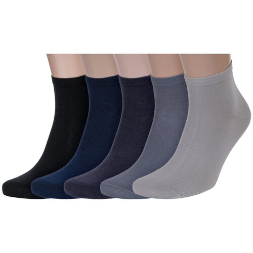 фото Комплект из 5 пар мужских укороченных носков rusocks (орудьевский трикотаж) микс 1, размер 25-27 (38-41)