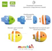 Munchkin игрушка для ванны цветные рыбки ColorMix Fish ™12+