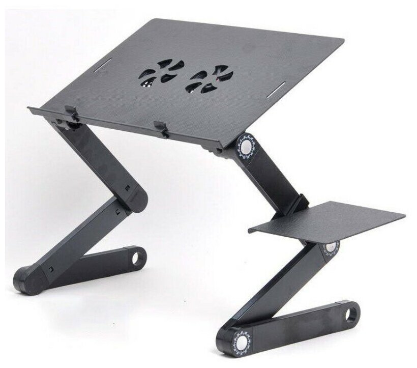 Столик подставка для ноутбука складная удобная с охлаждением двумя мощными вентиляторами