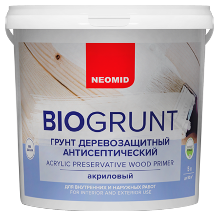 Neomid Bio Грунт (5 л) - универсальный деревозащитный акриловый
