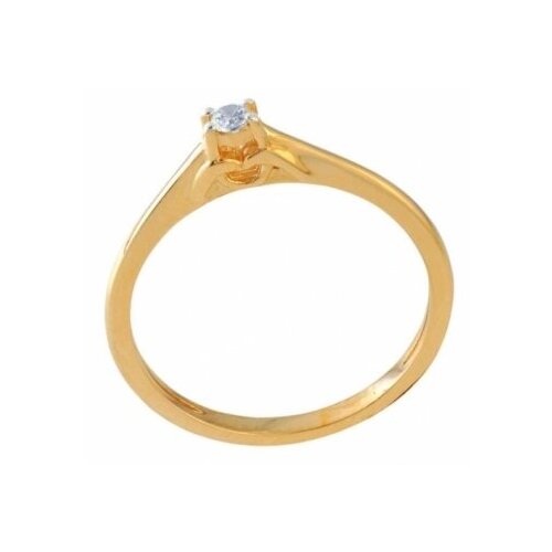 Кольцо Diamond Prime, белое золото, 585 проба, бриллиант, размер 16